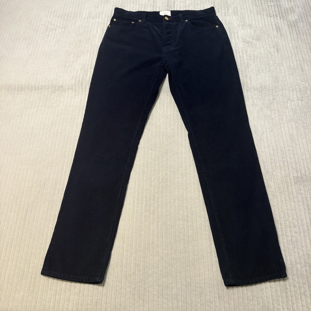 Sid Mashburn Chino Corduroy Trousers Mens 34x32 Blue Button Fly